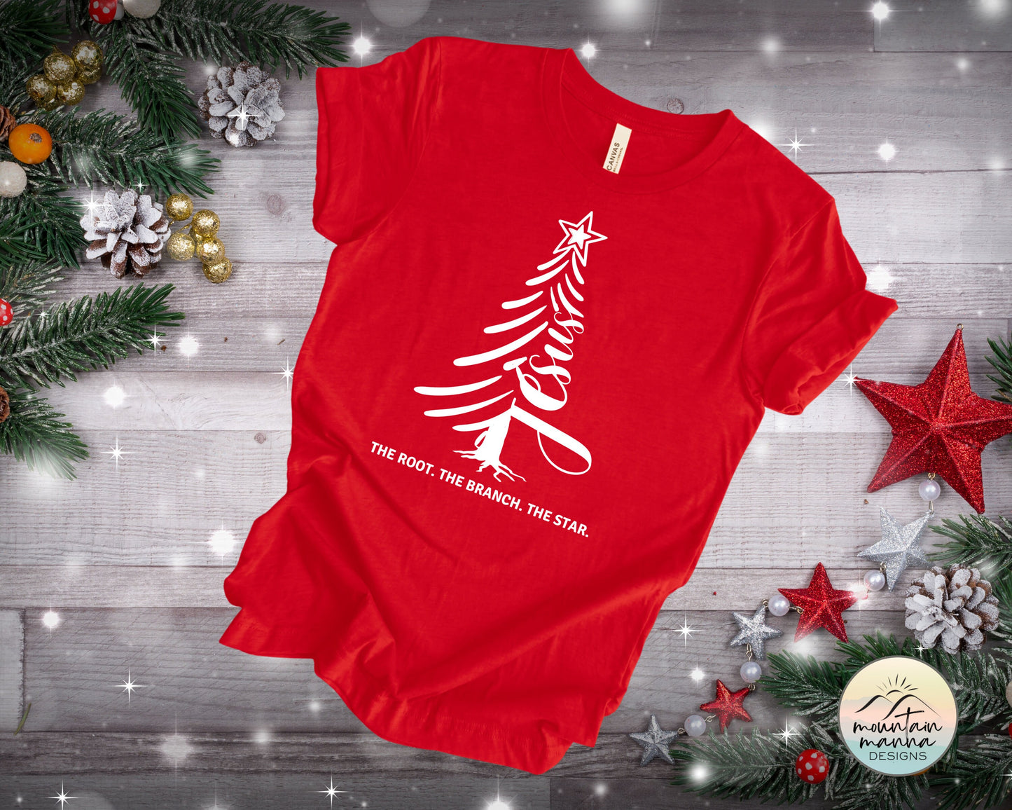Christmas shirt | Christian apparel | Gift for her | Jesus Christmas Tree with Bible References