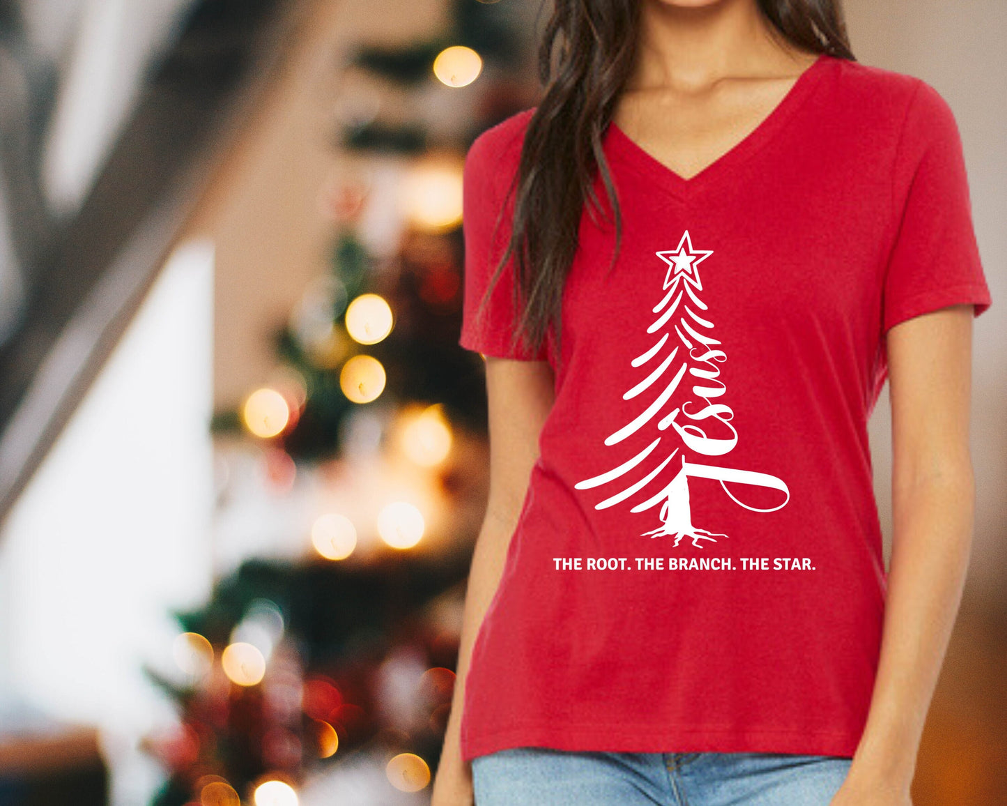 Christmas shirt | Christian apparel | Gift for her | Jesus Christmas Tree with Bible References