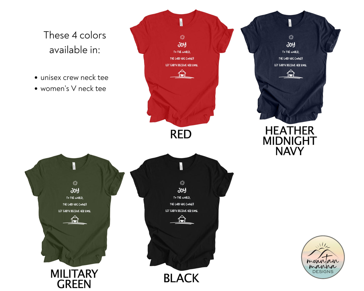 Joy to the World Christmas shirt | Christian apparel | Gift for her |