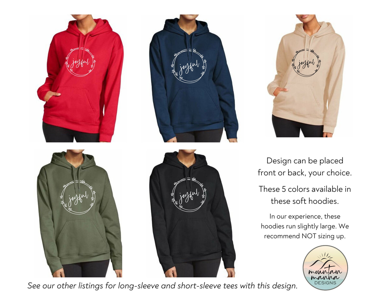 Joyful wreath | Christmas hoodie | Christian apparel | Gift for her |