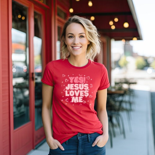 Jesus Loves Me Tee Shirt | Valentine's Day | Gift for her