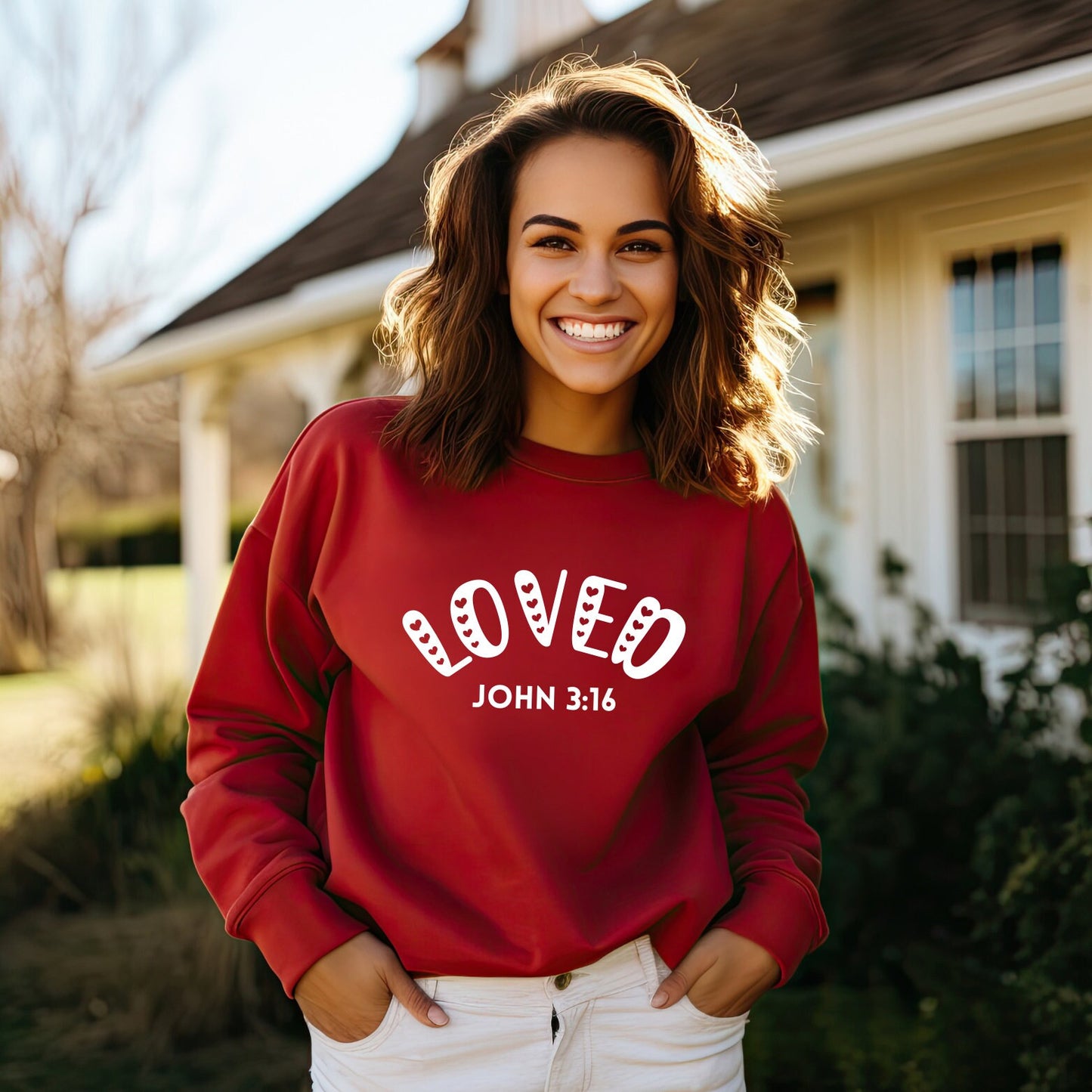 LOVED John 3:16 Sweatshirt/Hoodie | Valentine's Day | Gift for her | Christian shirt