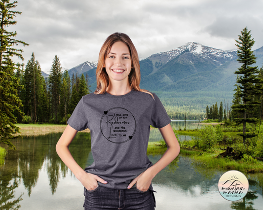 I Will Sing of My Redeemer and His Wonderous Love to Me Graphic Tee