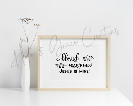 Blessed Assurance Canvas Board Wall Art