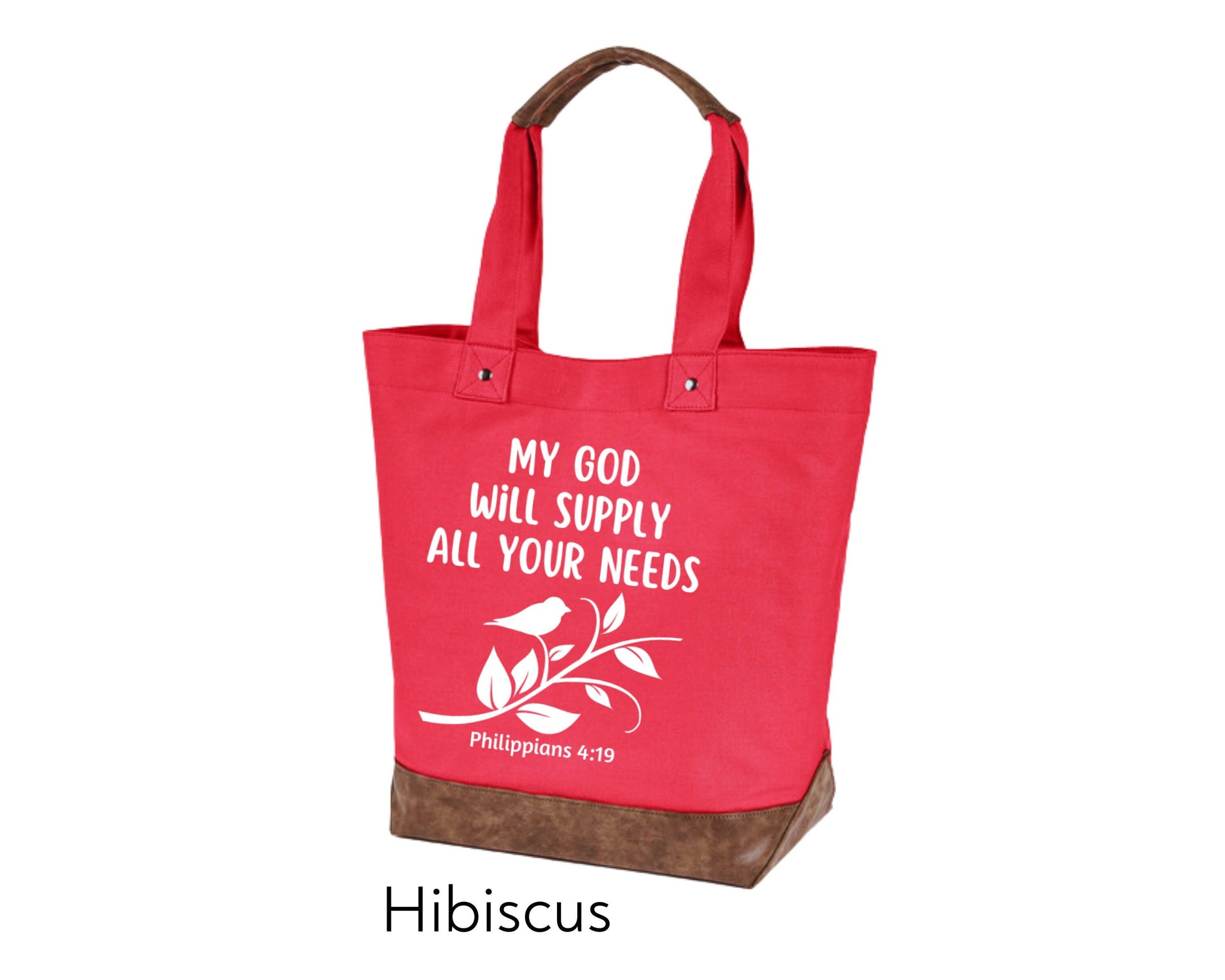 Canvas Tote - My God Will Supply All Your Needs Philippians 4:19