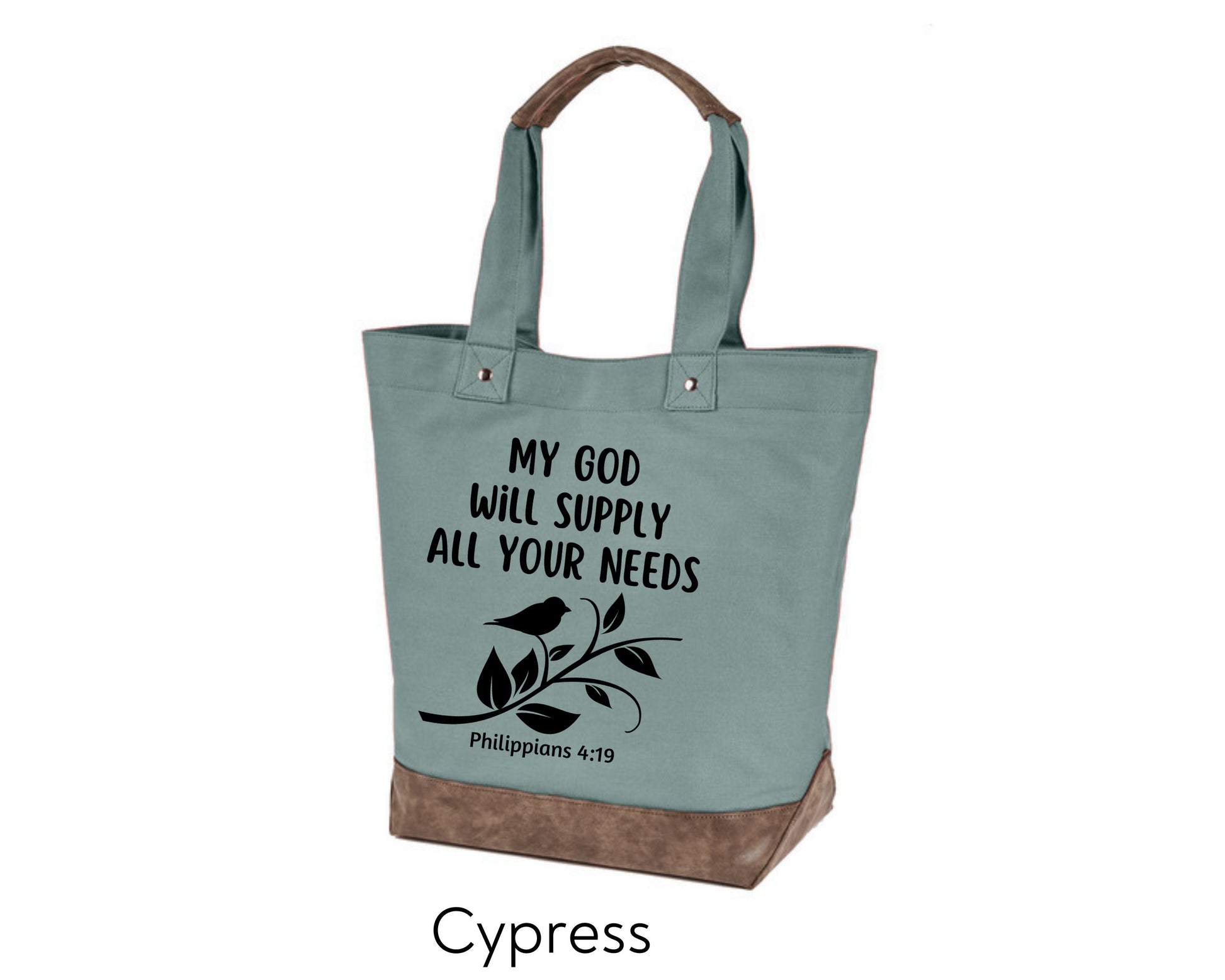Canvas Tote - My God Will Supply All Your Needs Philippians 4:19