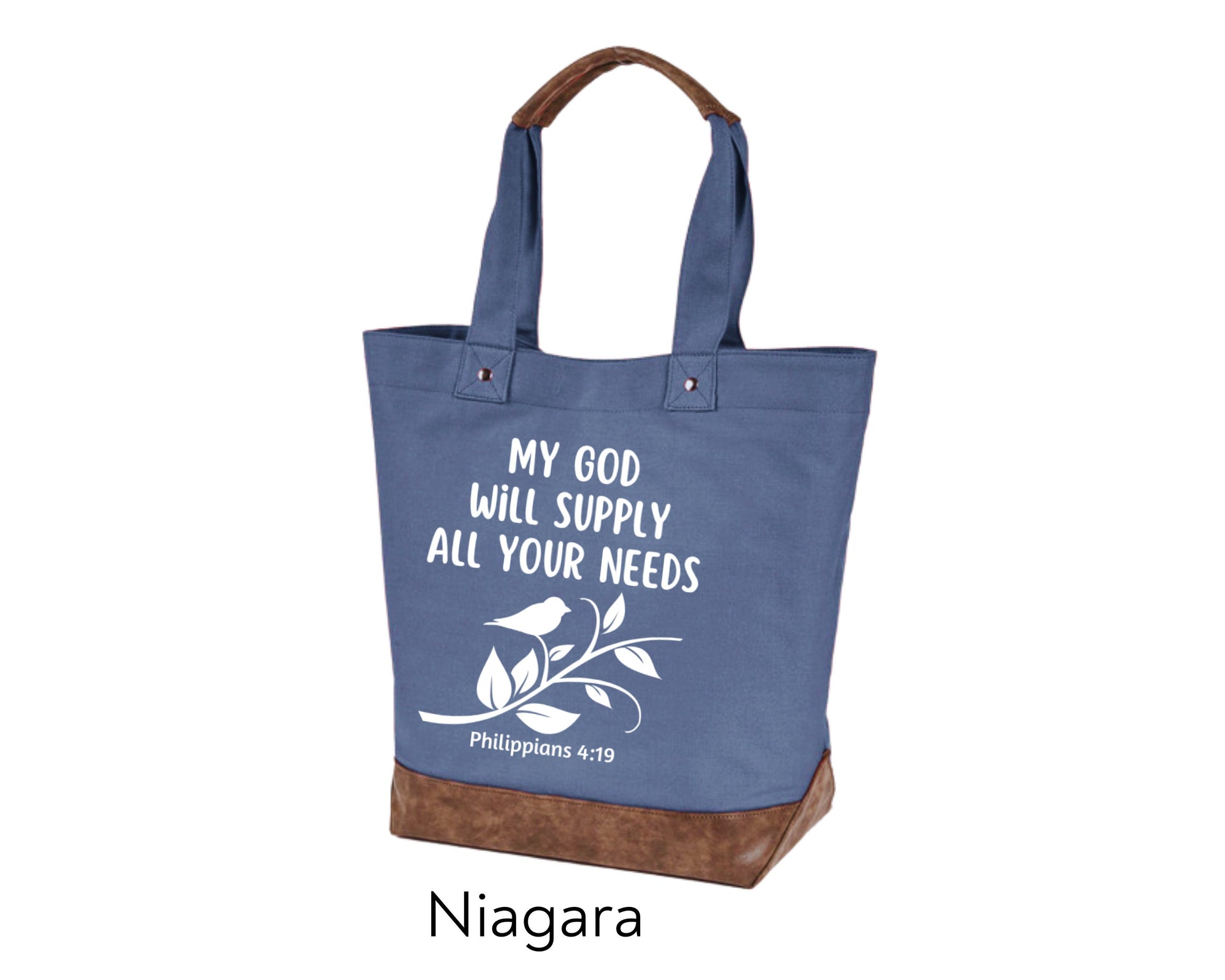 Canvas Tote - My God Will Supply All Your Needs Philippians 4:19