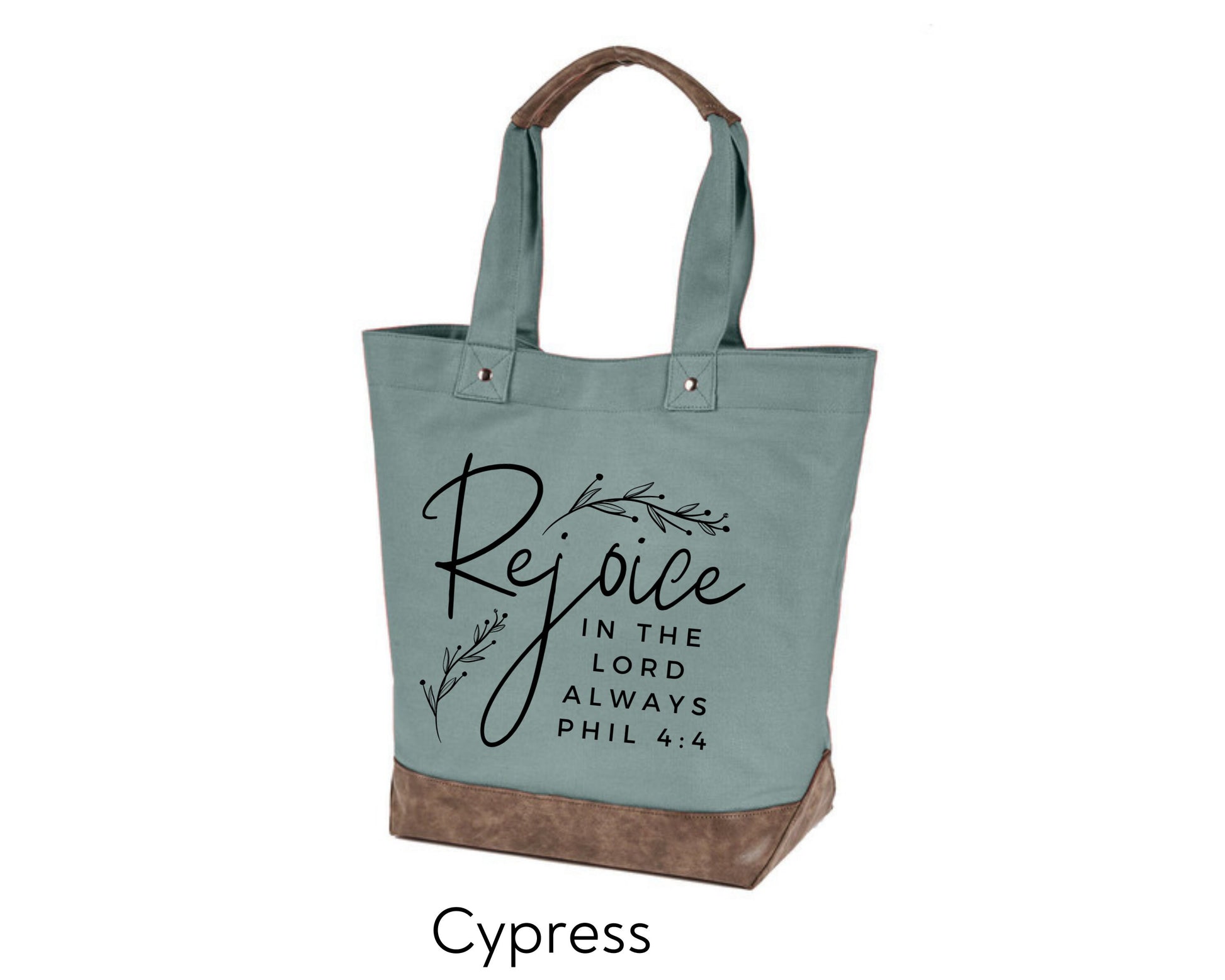 Canvas Tote - Rejoice in the Lord always Philippians 4:4