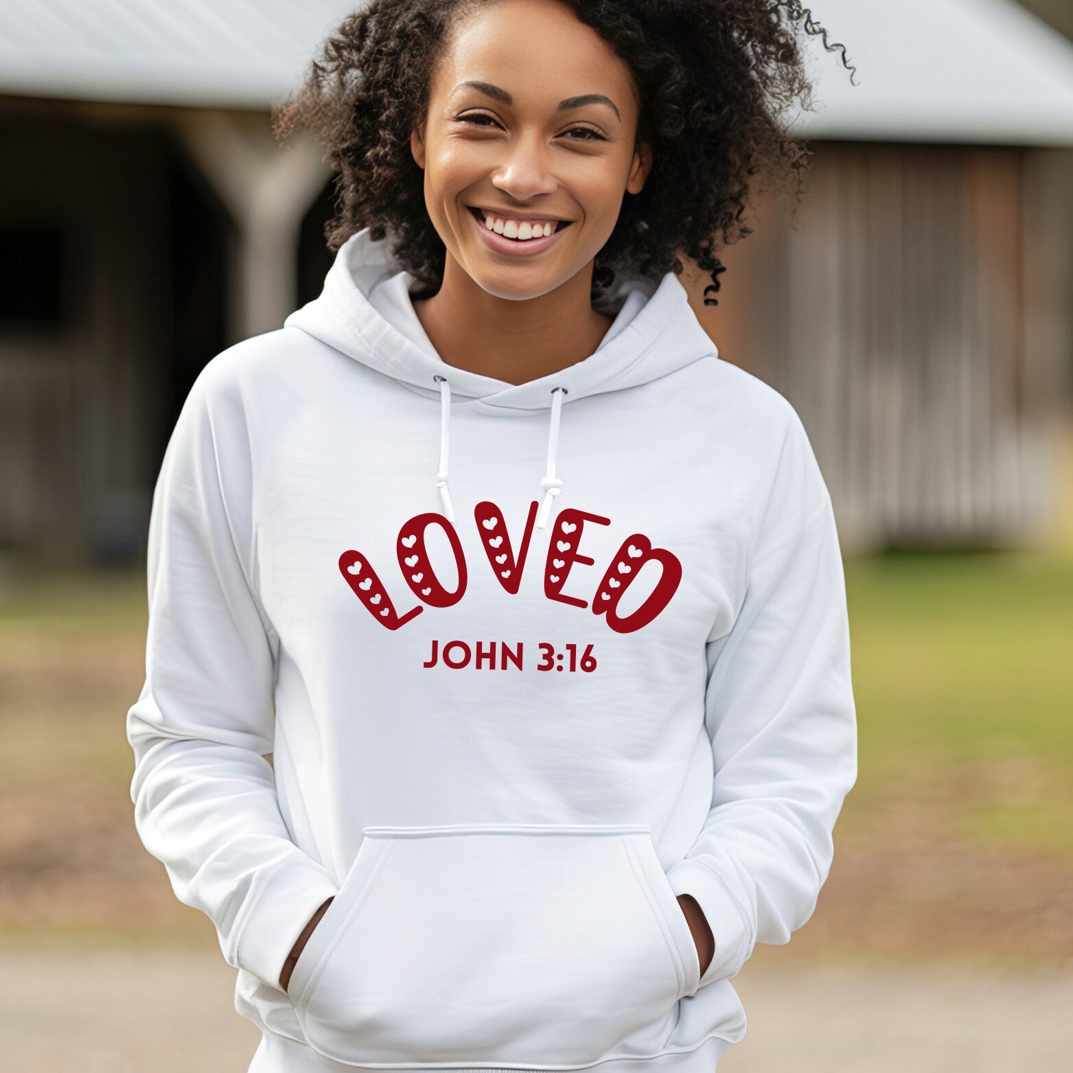 LOVED John 3:16 Sweatshirt/Hoodie | Valentine's Day | Gift for her | Christian shirt