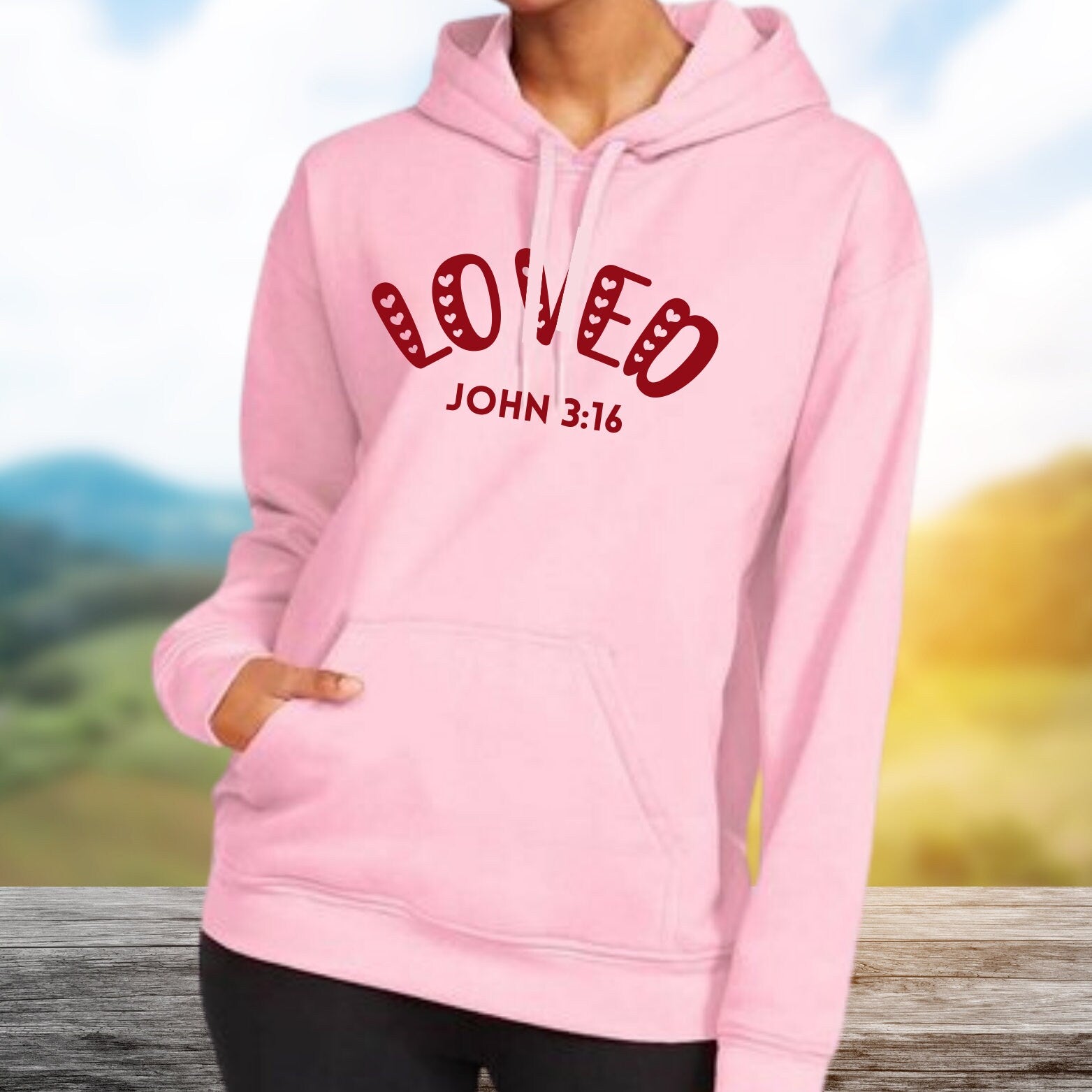 LOVED John 3:16 Sweatshirt/Hoodie | Valentine's Day | Gift for her | Christian shirt
