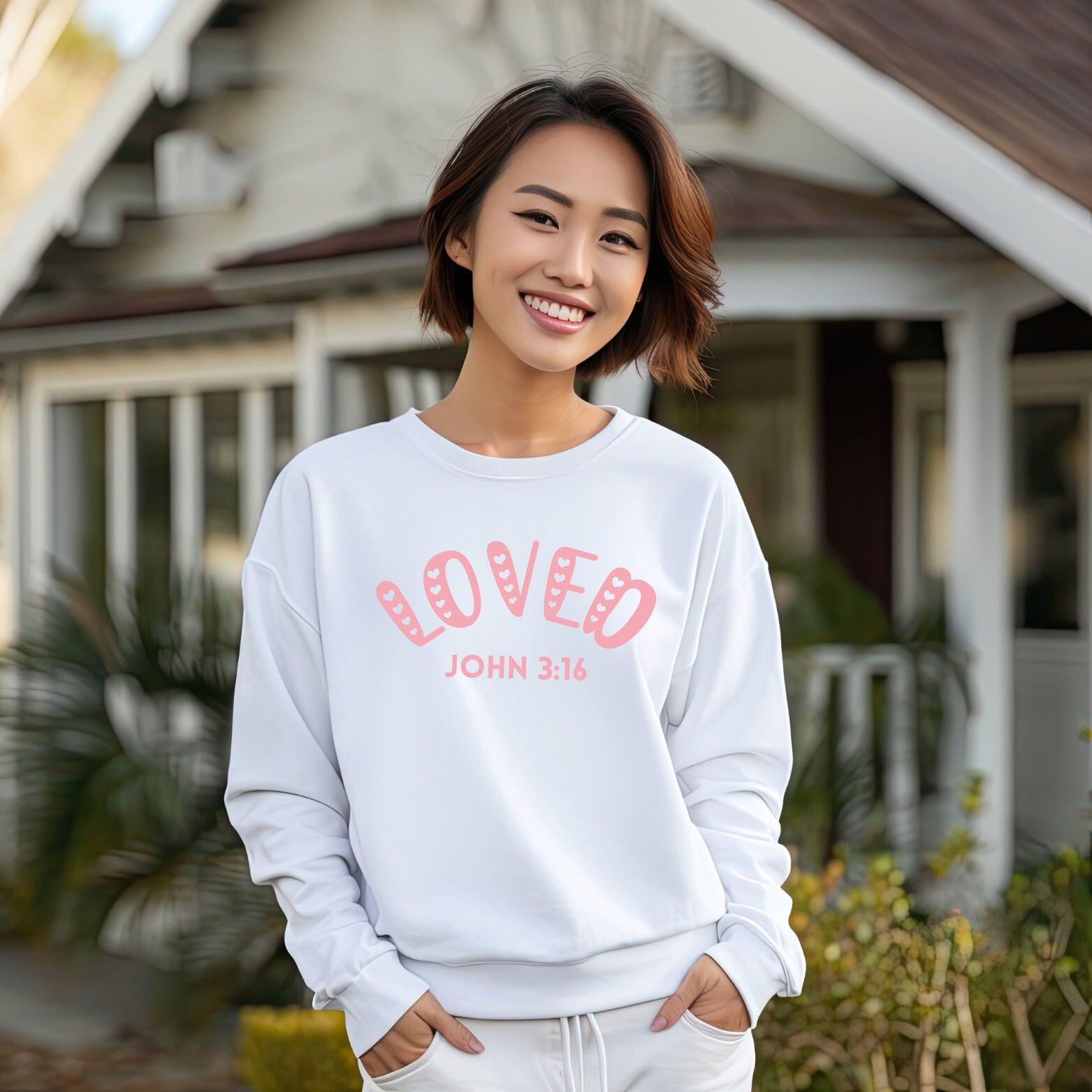 LOVED John 3:16 Sweatshirt/Hoodie | Valentine's Day | Gift for her | Christian shirt