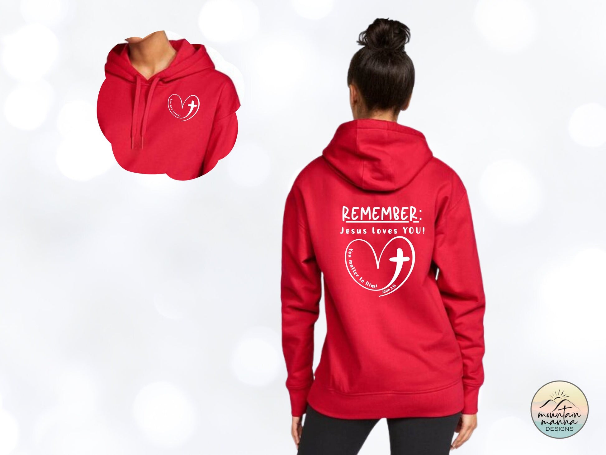 REMEMBER: Jesus Loves You Hoodie | Valentine's Day | Gift for her | Christian shirt | John 3 16
