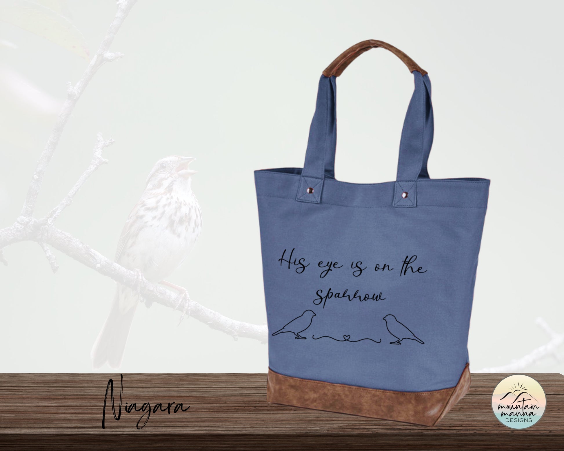Large, Sturdy Canvas Tote - Sparrow Hymn