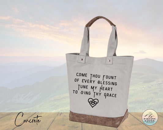 Canvas Tote - Come Thou Fount of Every Blessing