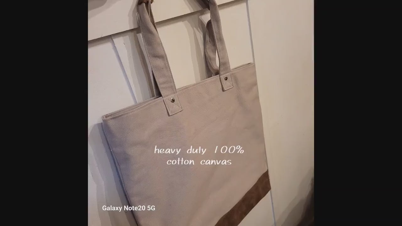 Large, Sturdy Canvas Tote - Sparrow Hymn