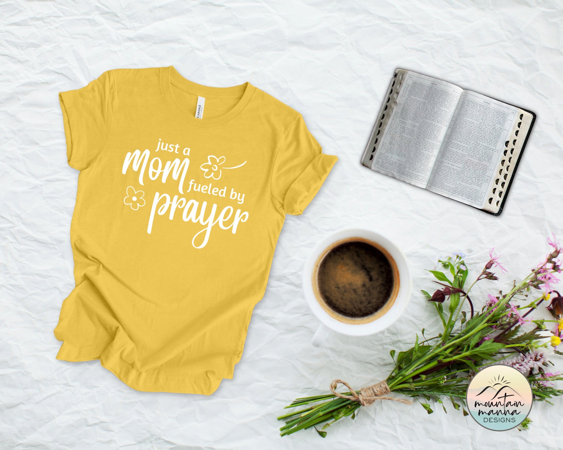 Just a Mom Fueled by Prayer Graphic Tee